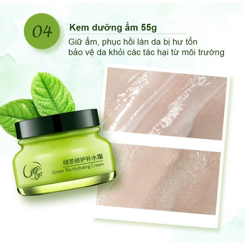 Bộ dưỡng ẩm cao cấp Laikou làm săn chắc và chống lão hóa chiết suất trà xanh bộ chăm sóc da HT-TL43 | BigBuy360 - bigbuy360.vn