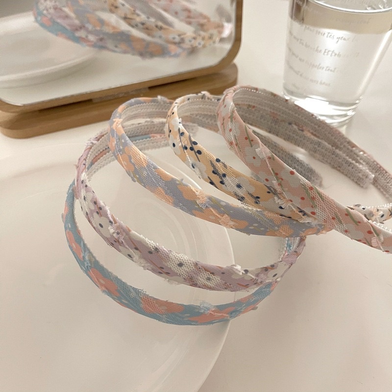 Bờm vải hoạ tiết hoa nhí màu pastel xinh xắn | candylab.official