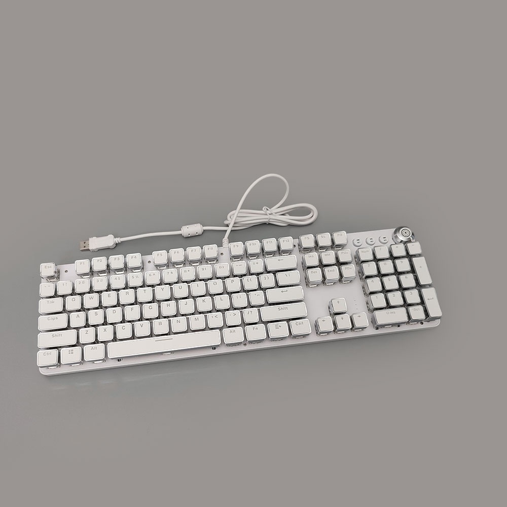 Bàn Phím Cơ hot-swap Nút Vuông SHIPADOO HJK902 Trắng Full