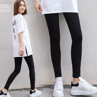 Quần Legging Cotton Màu Đen Ôm Chân Thời Trang Mùa Hè 2019 Cho Nữ