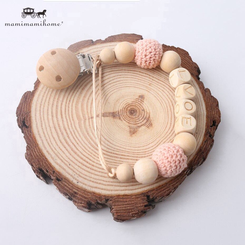 Dây kẹp MAMIMAMIHOME giữ núm ti giả chất liệu tự nhiên an toàn cho bé mọc răng
