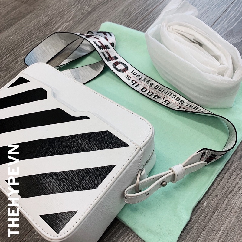 OFF-WHITE  BAG - Túi OW Diag Camera  (White) [Mirror Quality]