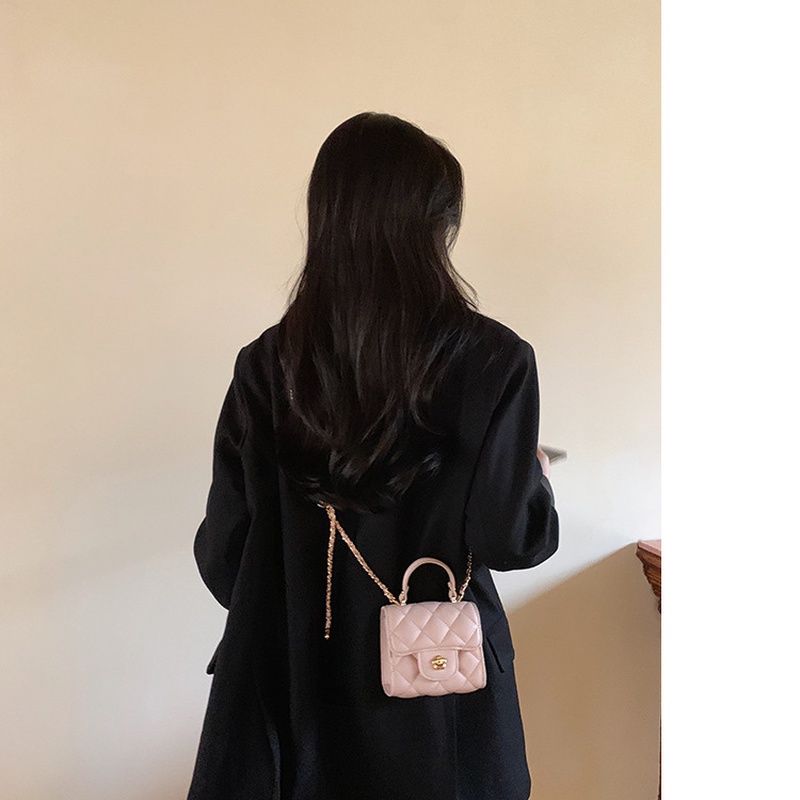 Túi Da PU Đeo Chéo Mini Thêu Họa Tiết Hình Thoi Thời Trang Mới 2023 Cho Nữ