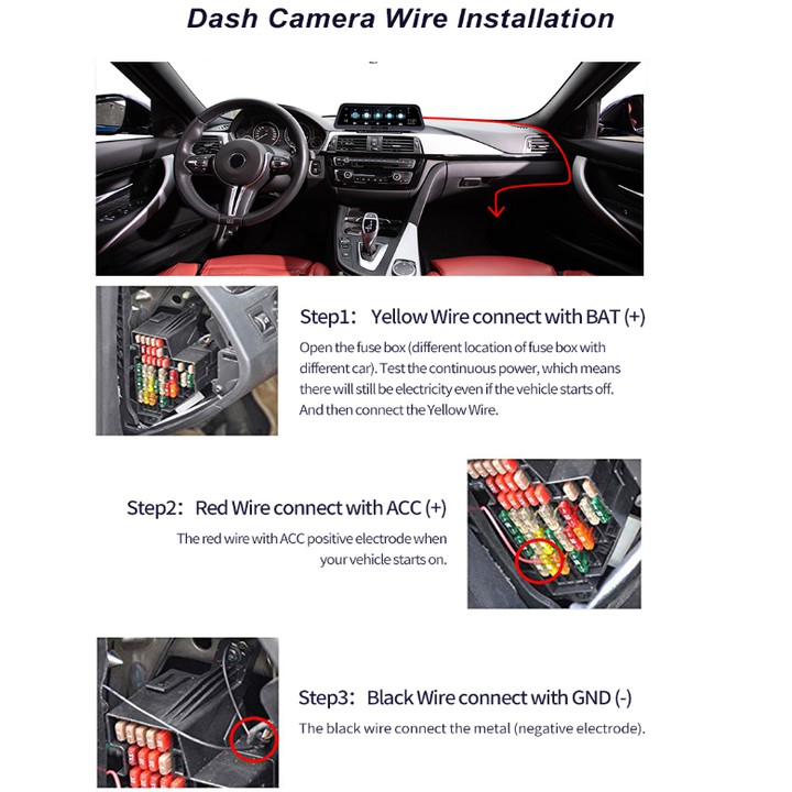 Bộ Kit nguồn đấu điện 24/24 dùng cho camera hành trình ô tô trên xe hơi, ô tô
