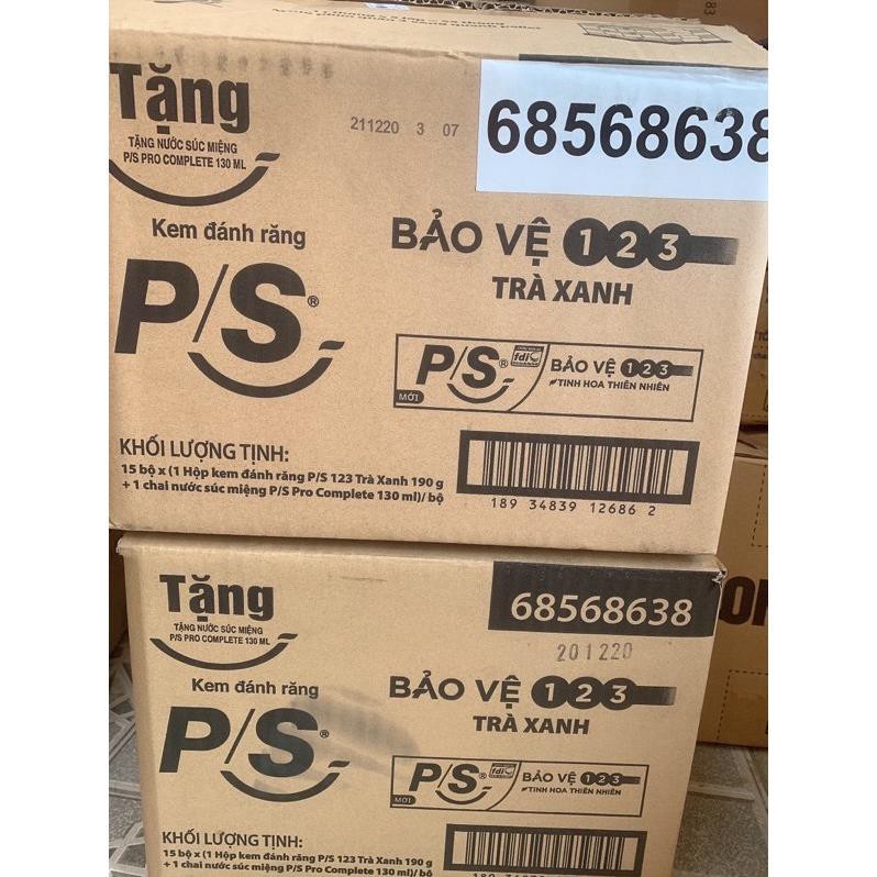 Kem đánh răng P/S bảo vệ trà xanh 240g/ 190g tặng nước súc miệng ps