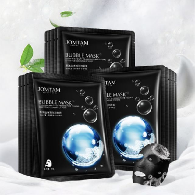 Mặt Nạ Sủi Bọt Thải Độc Detox Da BUBBLE MASK JOMTAM THẢI ĐỘC HÚT CHÌ THAN HOẠT TÍNH