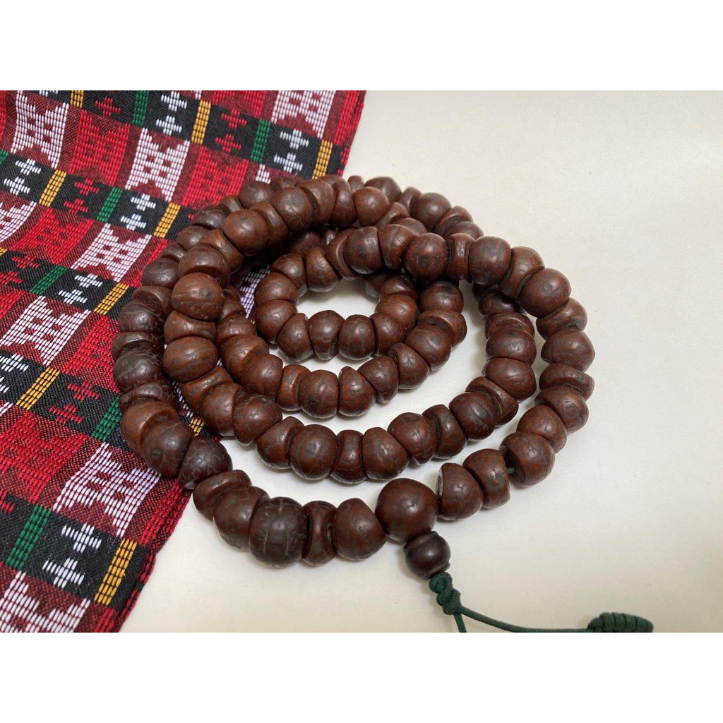 Chuỗi 108 hạt Bồ đề Phật nhãn tự nhiên Nepal  - Nepali Handmade Traditional Bhodi Chitta Mala