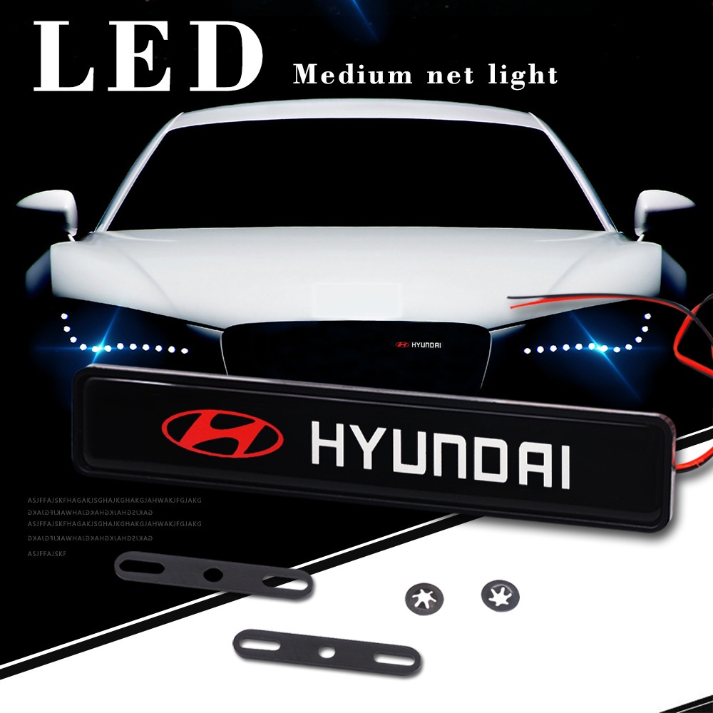 1 Đèn LED Trang Trí Lưới Tản Nhiệt Phía Trước Dành Cho Hyundai Accent Reina Porter Starex Kona Tucson Sta. Phụ Kiện Chuyên Dụng Cho Xe Hơi I20 Veloster