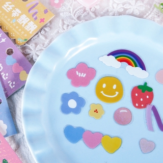 1 Pcs Cute Sticker Glitter Stickers Diary Scrapbook Decor