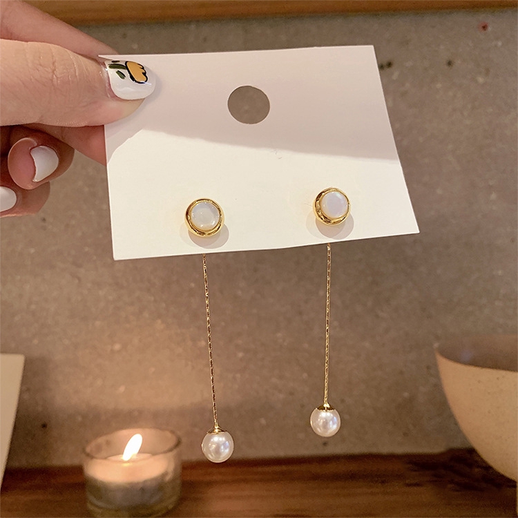 Đôi Khuyên Tai Đính Ngọc Trai Thời Trang Hàn Quốc Dành Cho Nữ