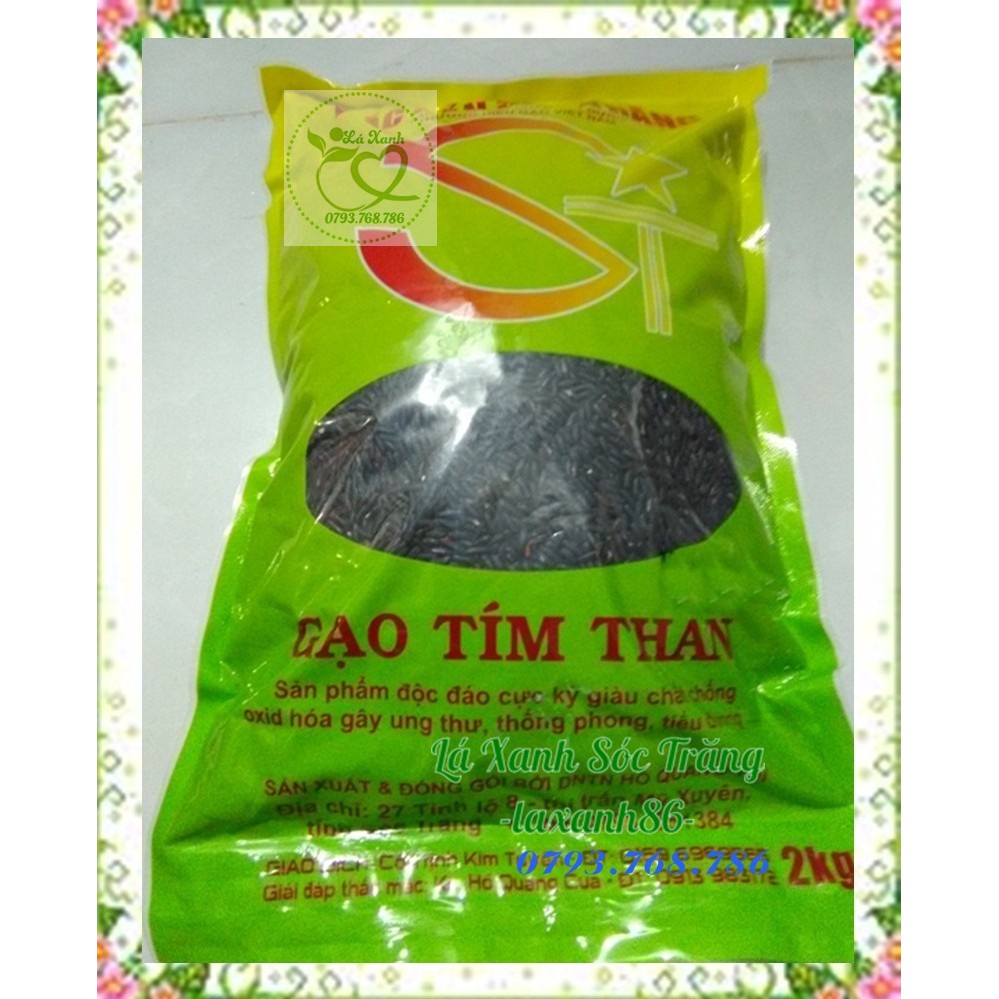 Gạo Tím Than ST - Đặc Sản Sóc Trăng (Túi 2Kg)