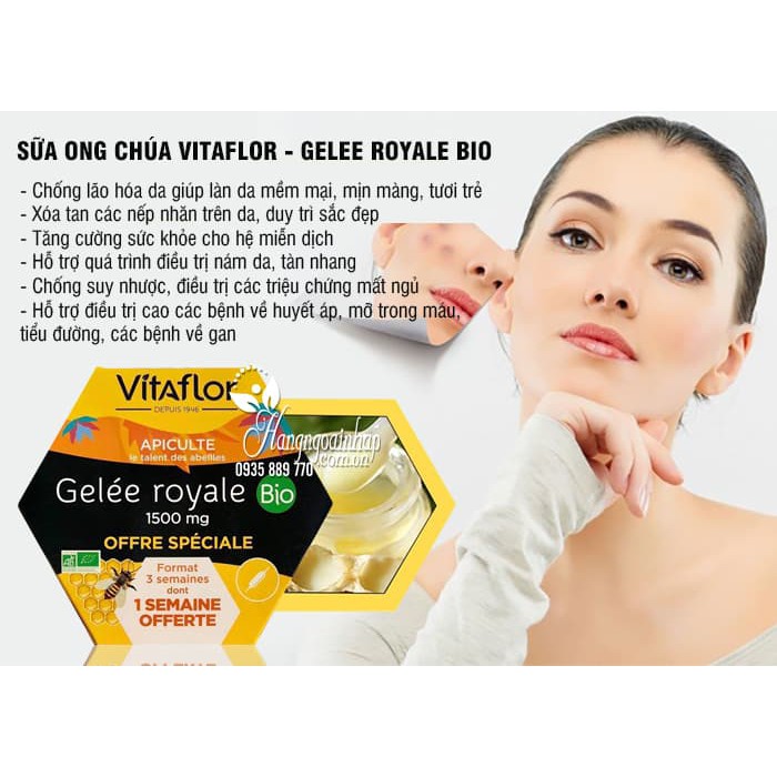 SỮA ONG CHÚA VITAFLOR - GELEE ROYALE BIO Của Pháp