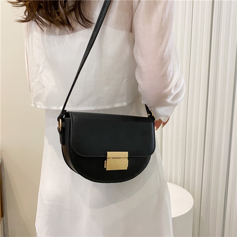 Túi Đeo JASMIN NOIR Chéo Da PU Phối Khóa Thời Trang Cho Nữ