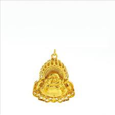 Mặt Phật Di Lặc Mạ Vàng 18k May mắn Bình An Phong Thủy Hút Tài Lộc