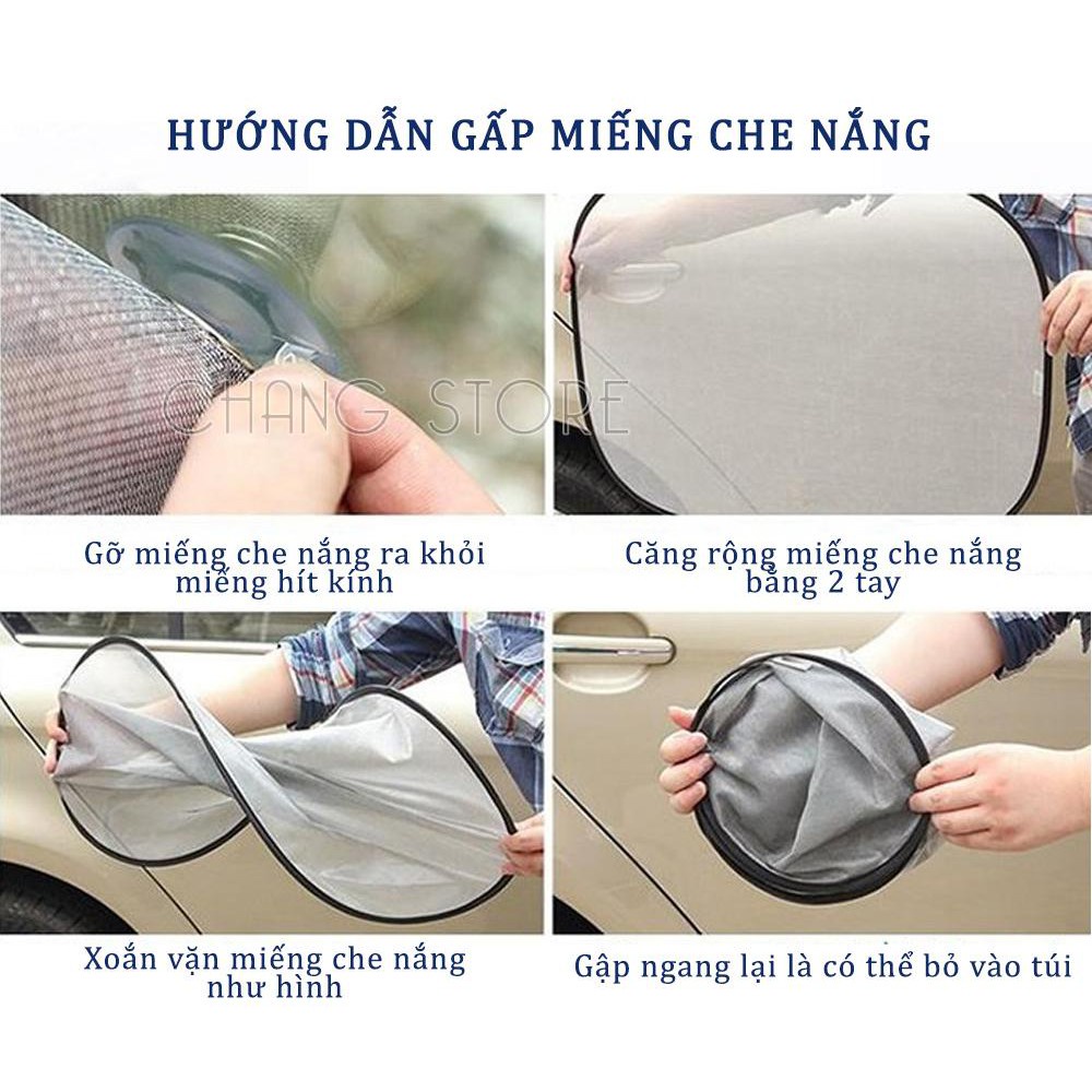 Bộ Chống Nắng Cho Ô Tô Tráng Bạc 6 Món