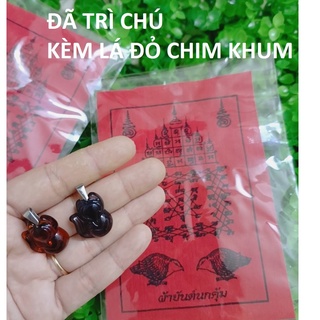 1 mặt hồ ly phong thuỷ may mắn thái lan kèm lá đỏ phong thủy thái lan