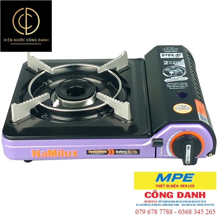 Bếp Ga Bếp Gas Mini Namilux 2S Chống Cháy Nổ PL-2021PF - Hàng Chính Hãng