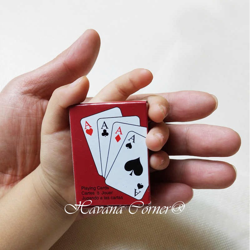 Bộ bài tây Poker Mini, tú lơ khơ mini, bài nhỏ kích thước 1/3 lòng bàn tay