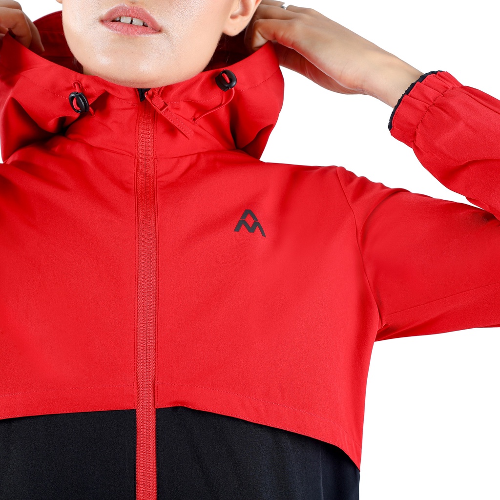 Áo gió thể thao nữ AM WWS001 dáng Slimfit trẻ trung, có mũ, không nhăn, không bai xù.  Sport1