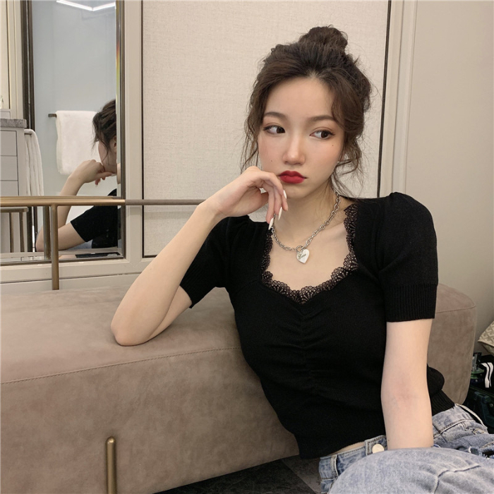 Áo lửng tay ngắn phong cách Hàn Quốc thời trang dành cho nữ | BigBuy360 - bigbuy360.vn