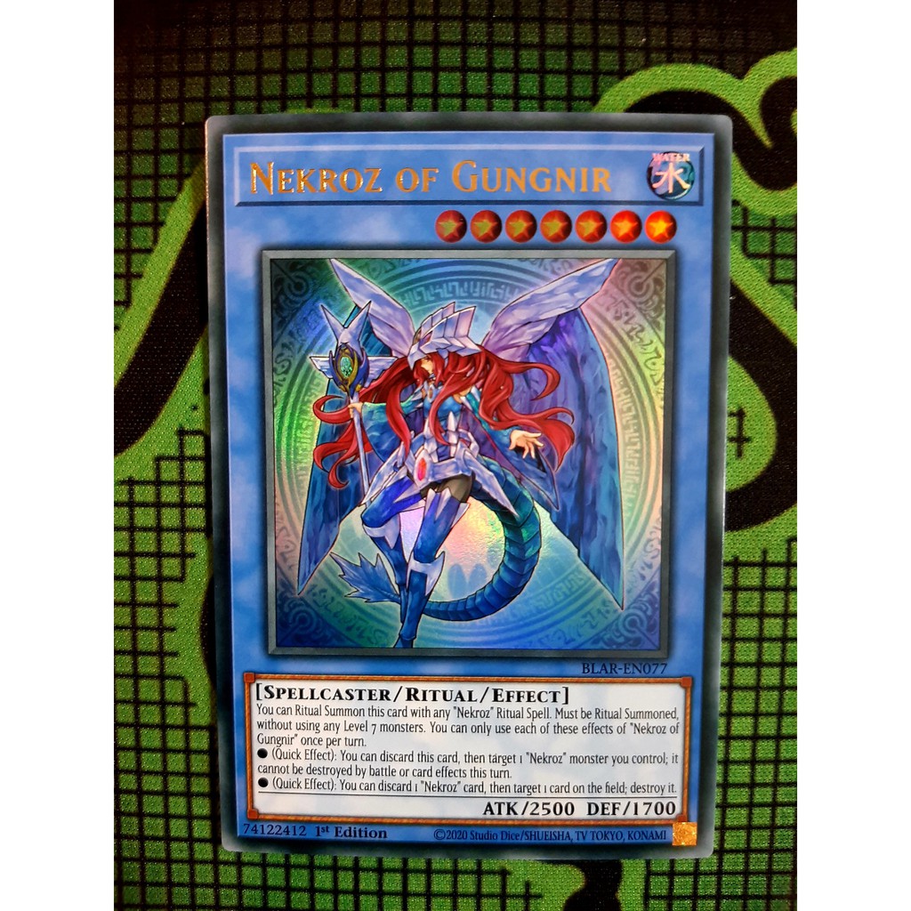 THẺ BÀI YUGIOH Nekroz of Gungnir - BLAR-EN077 - Ultra Rare 1st Edition