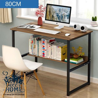 Bàn để máy tính có kệ sách 80cm