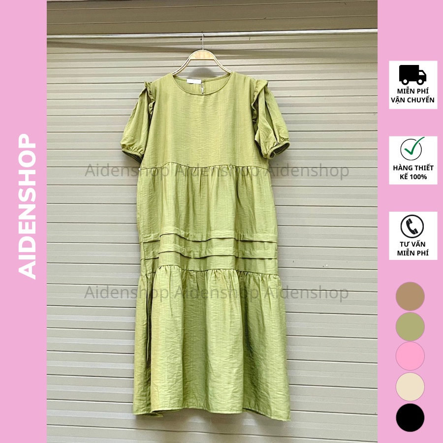 Đầm bầu công sở đẹp Aidenshop váy bầu thiết kế suông đẹp