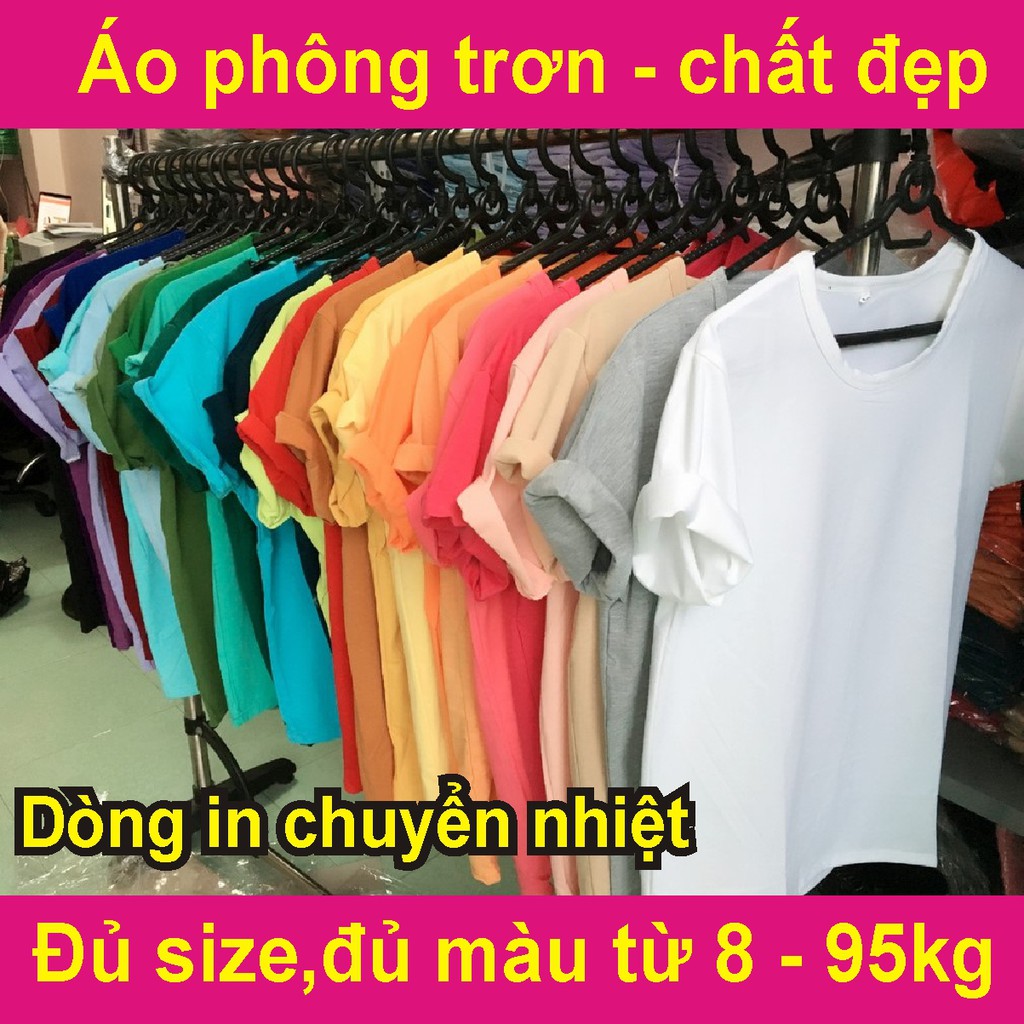 áo phông trơn đủ size,đủ màu, hàng đẹp, đồng phục,nhóm, trắng,vàng,xanh biểm,cam đỏ, áo thun trơn