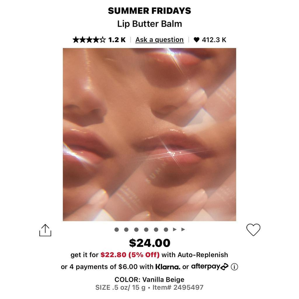 Son dưỡng Summer Fridays Lip Butter $24