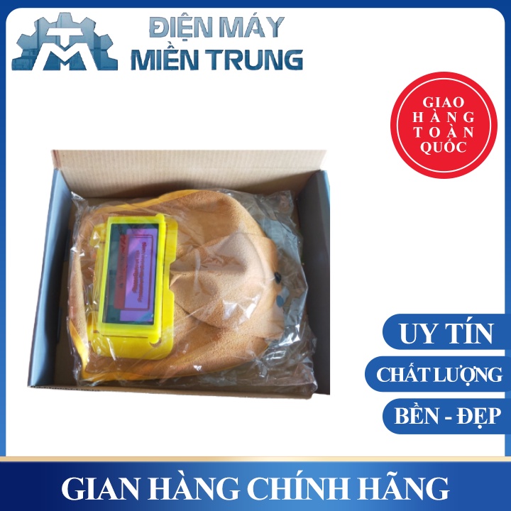 Mặt Nạ Hàn Điện Tử Da Bò - Mắt Kính Lật Linh Hoạt Bảo Vệ Mắt Và Da