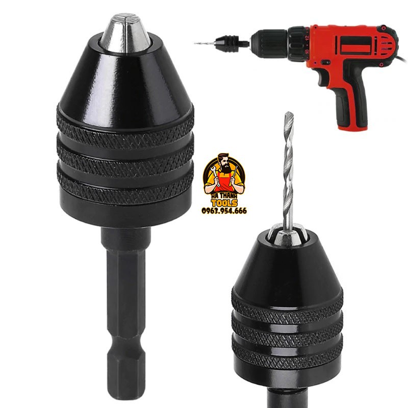 Đầu Chuyển Cho Máy Bắn Vít Thành Máy Khoan Chuôi Lục Giác 0.3 - 6.5mm