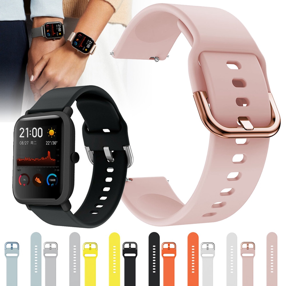 Dây đeo silicon mềm cho đồng hồ thông minh Xiaomi Huami Amazfit GTS Bip Pace Lite 20mm