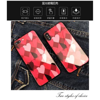 Ốp Cường Lực Tim Đỏ Đen ip6,6s,6plus,6splus,7,7plus,8,8plus,X