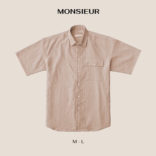 SƠ MI NGẮN TAY LINEN [MÀU XANH, NÂU, XÁM]