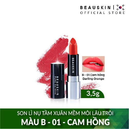 Son lì bền màu lâu trôi suốt 8h và không khô môi Extra Makeup Matte Lipstick B - 01( Cam Hồng) 3.5g- Hàn Quốc Chính Hãng