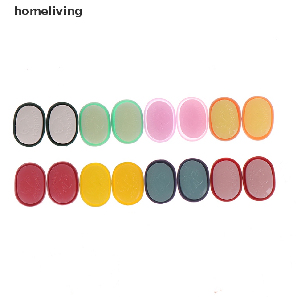 Set 2 Xà Phòng Mini Tỉ Lệ 1 / 12 Xinh Xắn Dùng Để Trang Trí Nhà Búp Bê