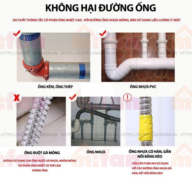 Bột Thông Tắc Cống YUHAO Cực Mạnh - Thông Tắc Cống, Đường Ống, Bồn Cầu, Bồn Rửa Mặt