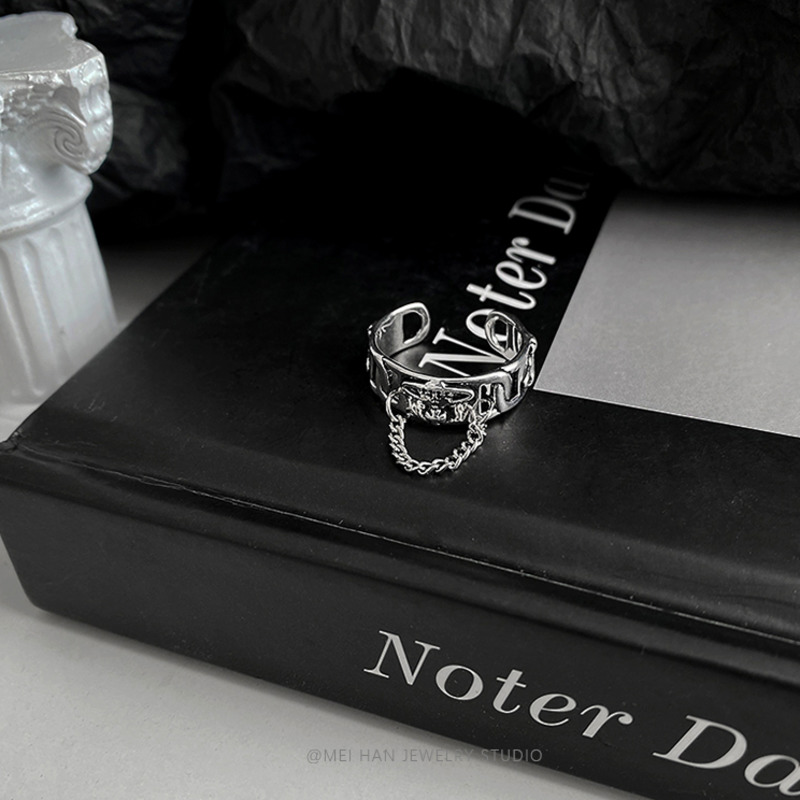 Nhẫn đeo ngón trỏ có thể điều chỉnh kích thước thời trang phong cách hiphop cá tính