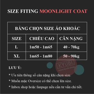 ÁO KHOÁC DÙ MOONLIGHT STYLE