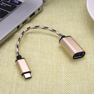 OTG Gold USB 3.1 Type-C To USB OTG Cable Data Sync For Mobilephone 