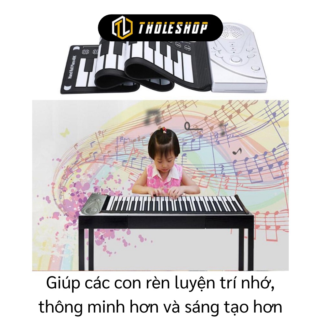 [SGD] Đàn Piano Điện Tử - Bàn Phím Đàn Piano Dạng Cuộn 49 Phím Tiện Lợi, Linh Hoạt 9329