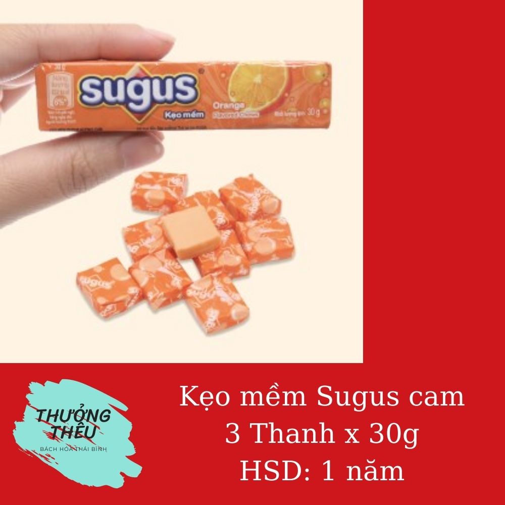 3 chiếc kẹo mềm vị trái cây Sugus 30g
