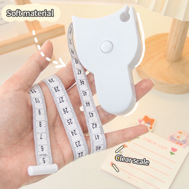 1 Cuộn Thước Dây Nhựa Đo Lường Quần Áo Không Cần Keo Dán