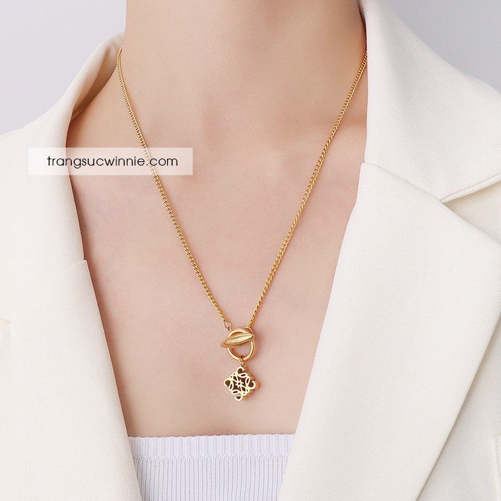 Dây chuyền nữ titan hoa mỹ