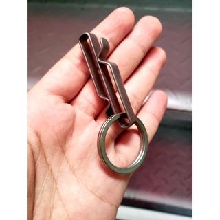 Móc khóa Titanium clip cài 2 chiều