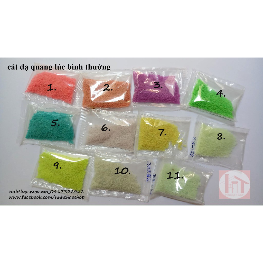 Cát dạ quang gói 10gr