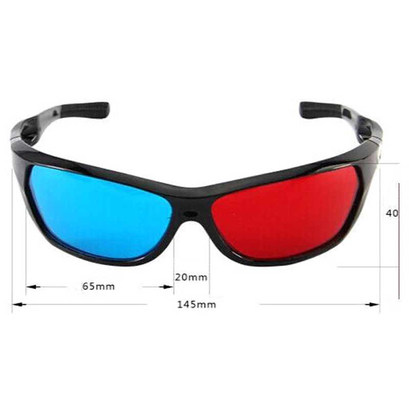 DSVN 2pcs Frame Red Blue 3D Glasses For Dimensional Anaglyph Movie Game DVD