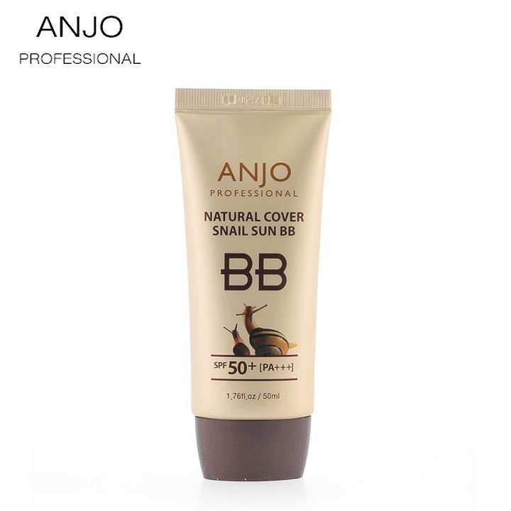 Kem Nền Anjo Natural Cover Snail Sun BB SPF50+ PA+++ 50ml