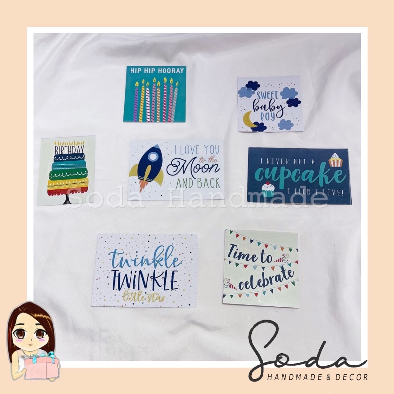 Tag trang trí chủ đề em bé