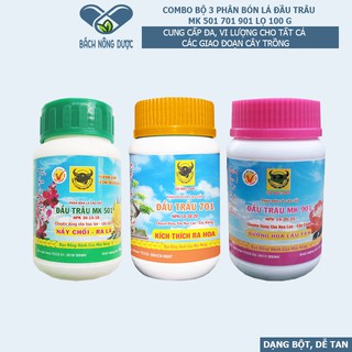 Phân Bón Lá Cao Cấp Đầu Trâu MK 501 701 901 Chuyên Dùng Cho Hoa Lan và  Cây Cảnh lọ 100 gram